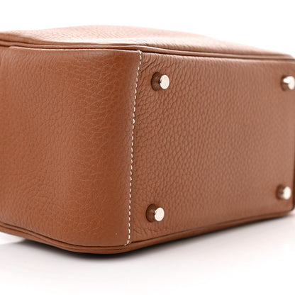 Hermes Taurillon Clemence Mini Lindy 20 Gold 8 of 10
