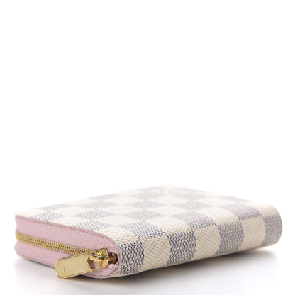 Louis Vuitton Damier Azur Zippy Coin Purse Rose Ballerine 4 of 7