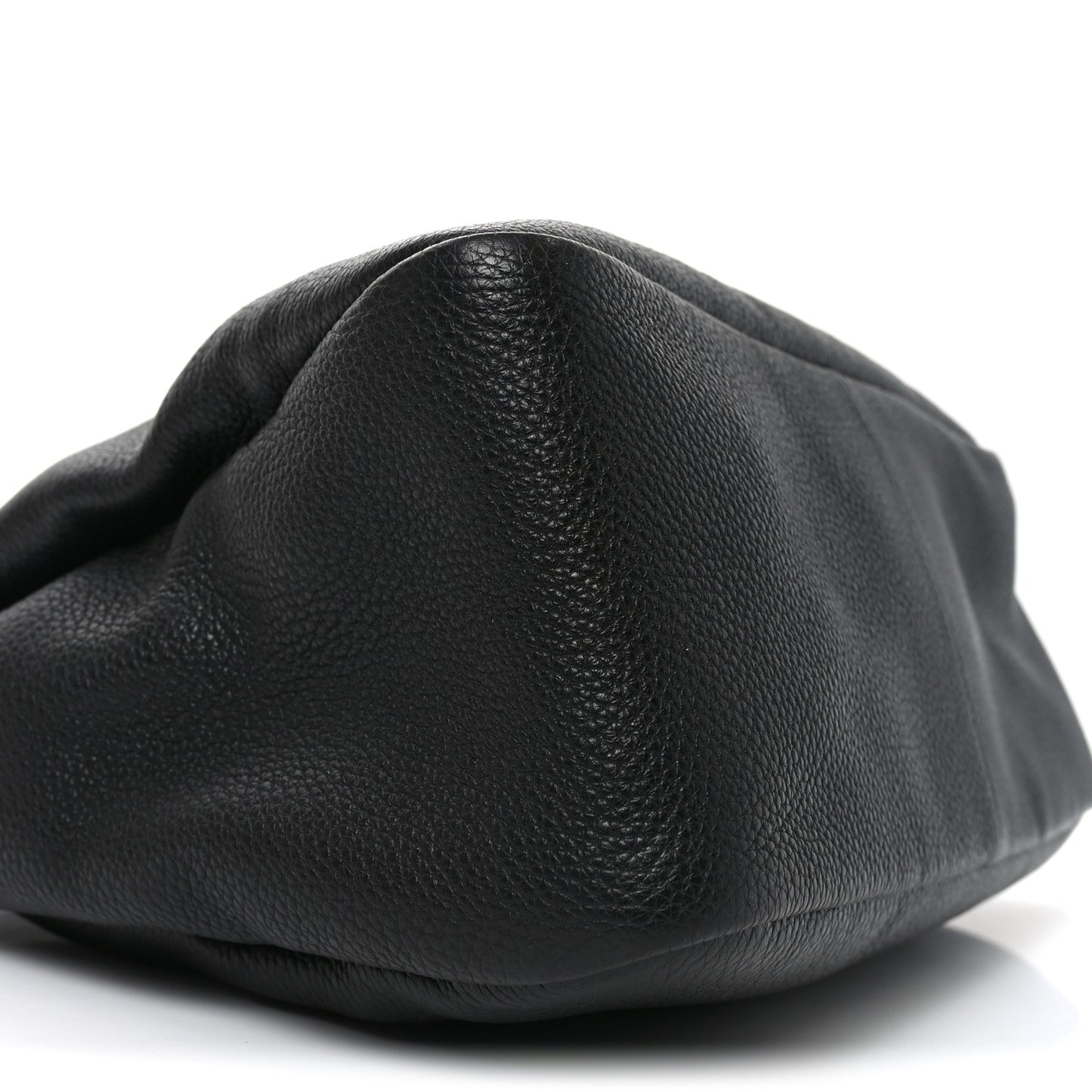 Vitello Daino Soft Medium Zippered Top Handle Bag Black
