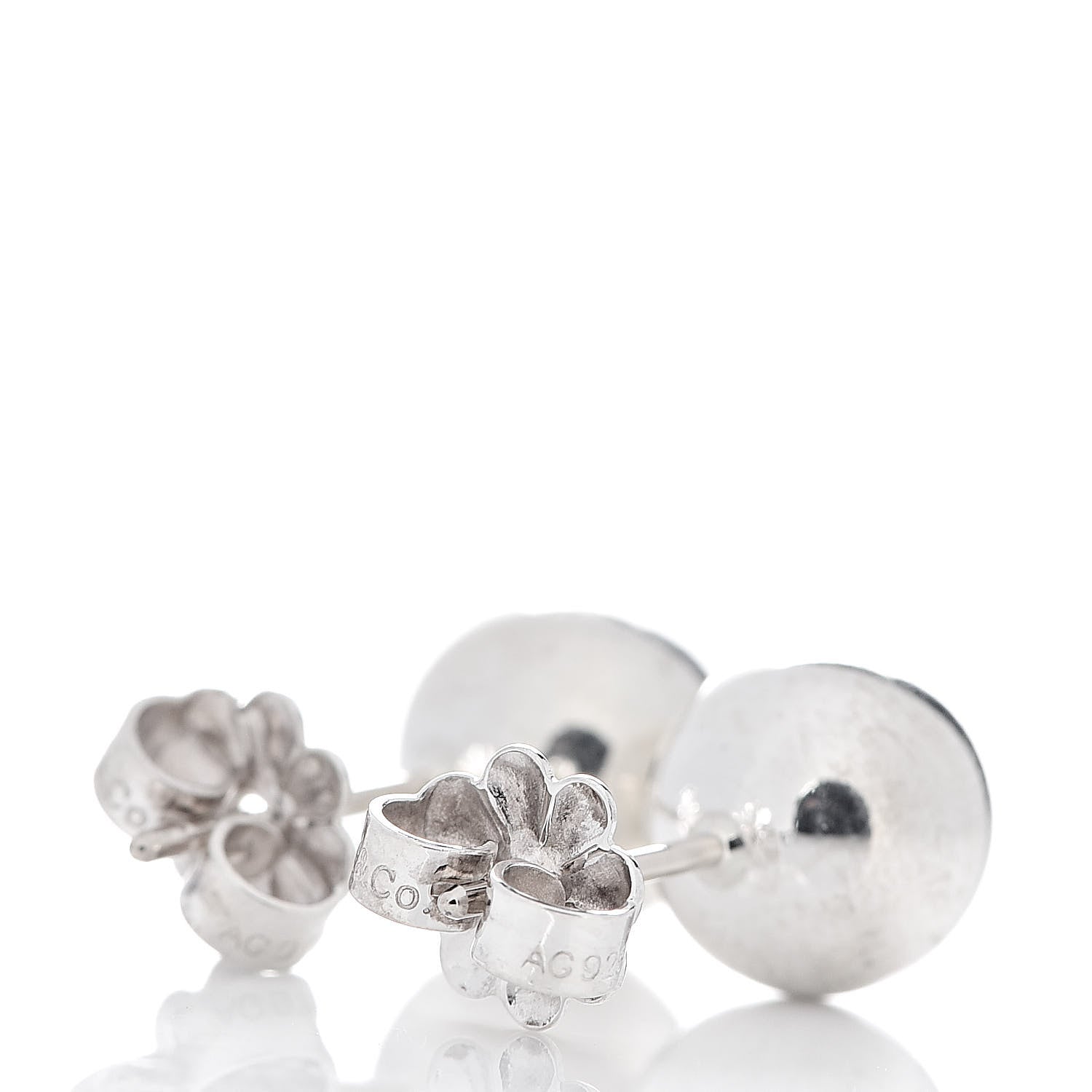 Tiffany Sterling Silver 8mm HardWear Ball Earrings 3 of 3