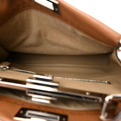 Fendi Cuoio Romano Selleria Bi-Color Medium Peekaboo Iconic Satchel Mou Deserto 6 of 11