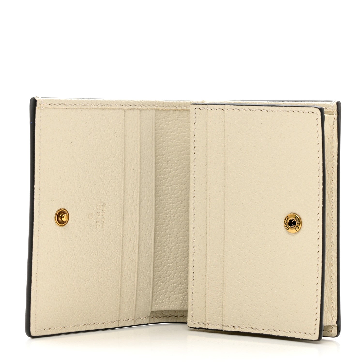 Gucci GG Supreme Monogram Web Queen Margaret Card Case Wallet Beige Mystic White 4 of 7