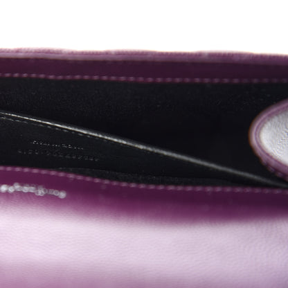 Saint Laurent Grain De Poudre Textured Mixed Matelasse Triquilt Medium Monogram Satchel Lilac 9 of 10