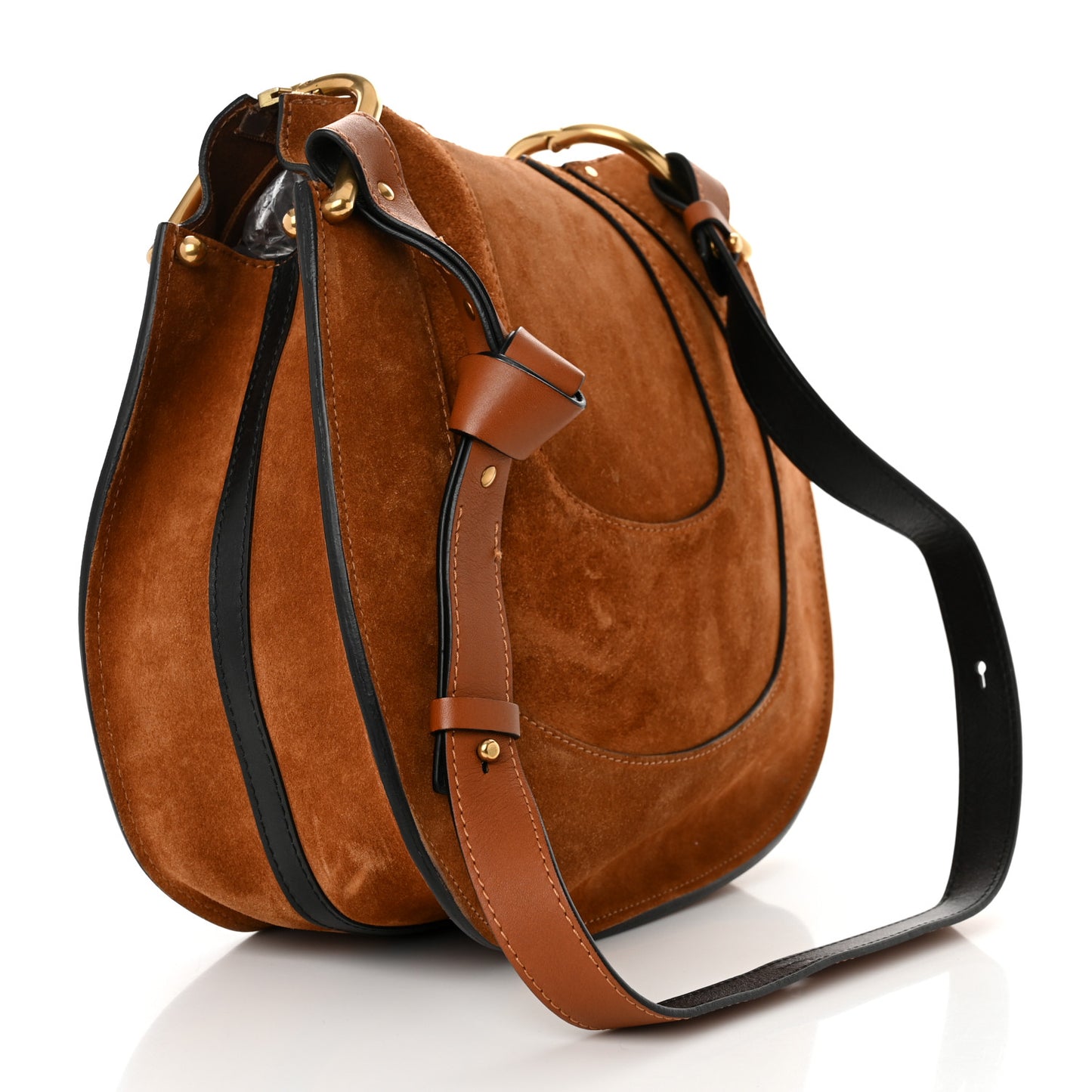 Suede Small Hayley Hobo Caramel
