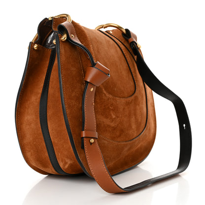 Chloe Suede Small Hayley Hobo Caramel 3 of 13