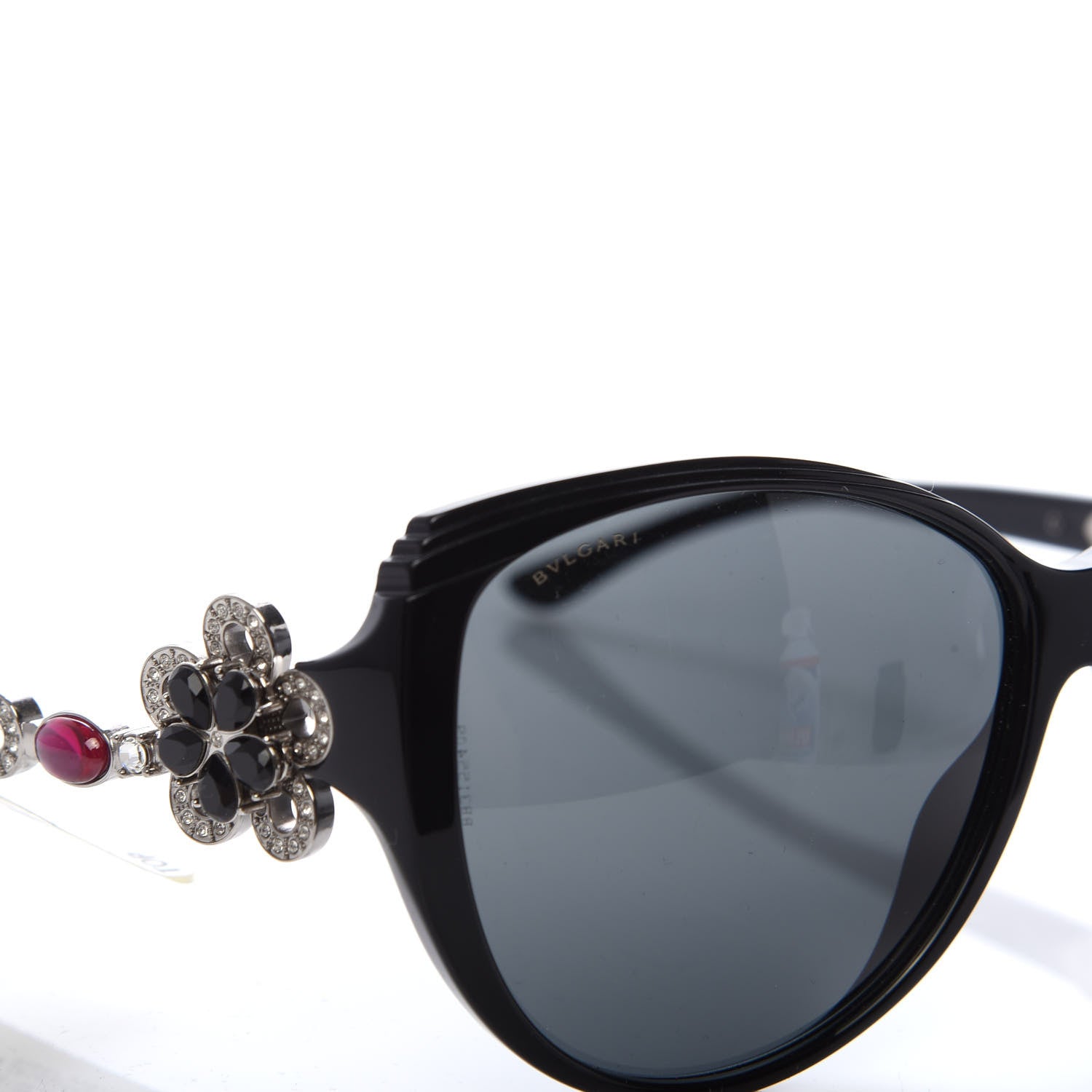 Bulgari Flower Crystal Sunglasses Black 5 of 5
