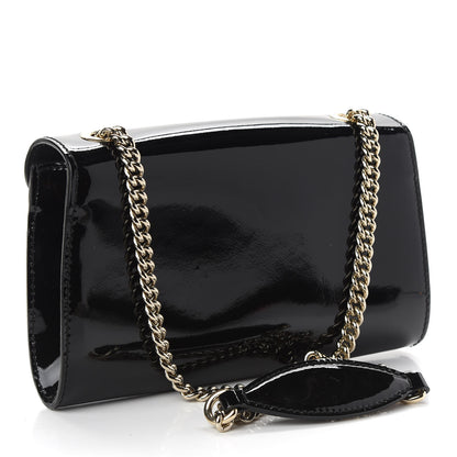 Gucci Patent Small Emily Chain Shoulder Bag Black 3 of 9
