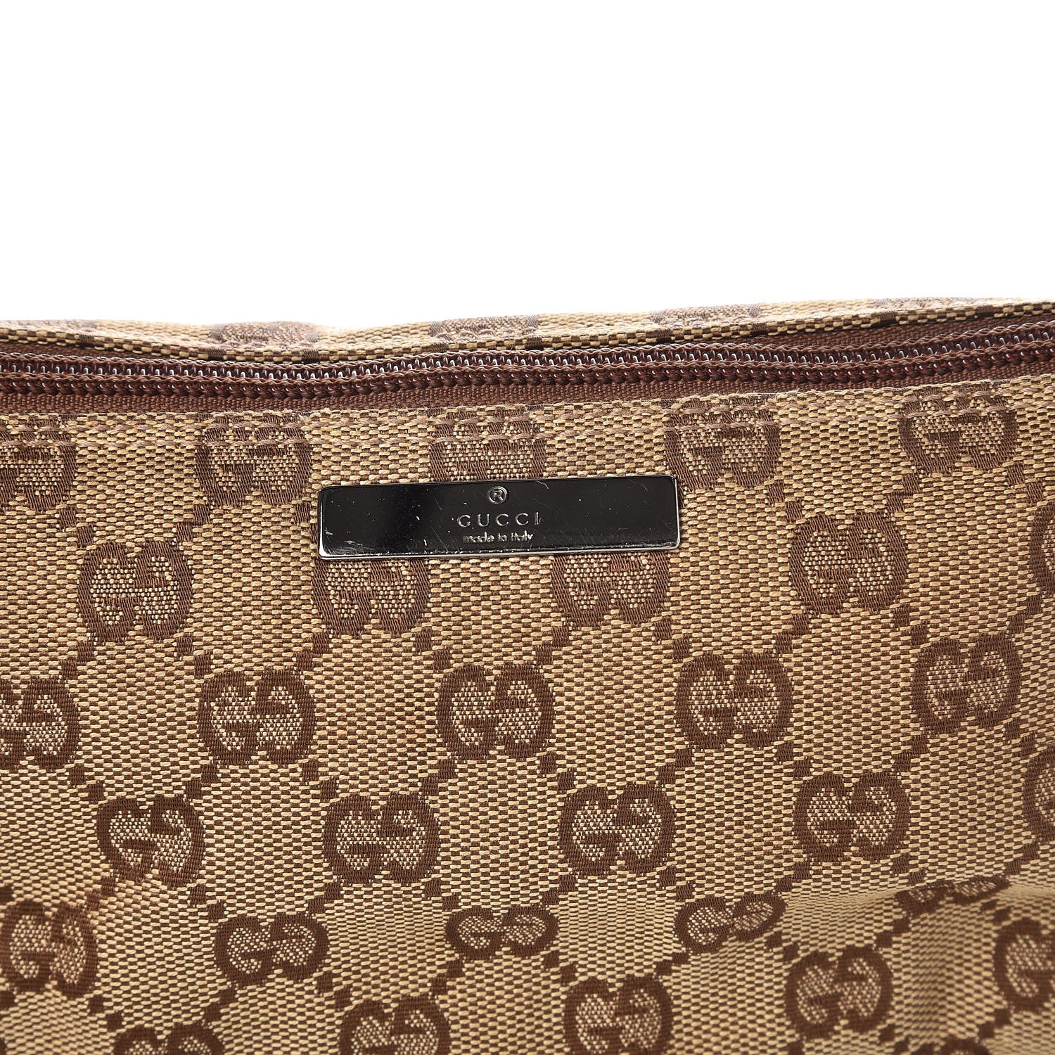 Gucci Monogram Boat Pochette Brown 10 of 11