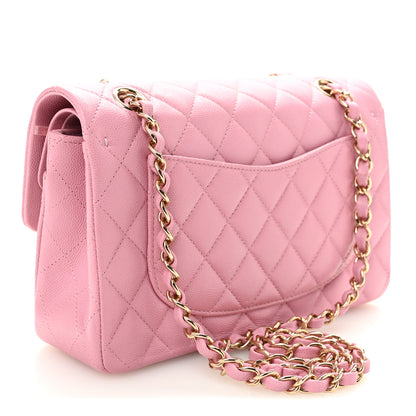 Chanel Caviar Quilted Small Double Flap Pink 3 of 10