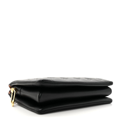 Louis Vuitton Lambskin Embossed Monogram Coussin PM Black 4 of 11