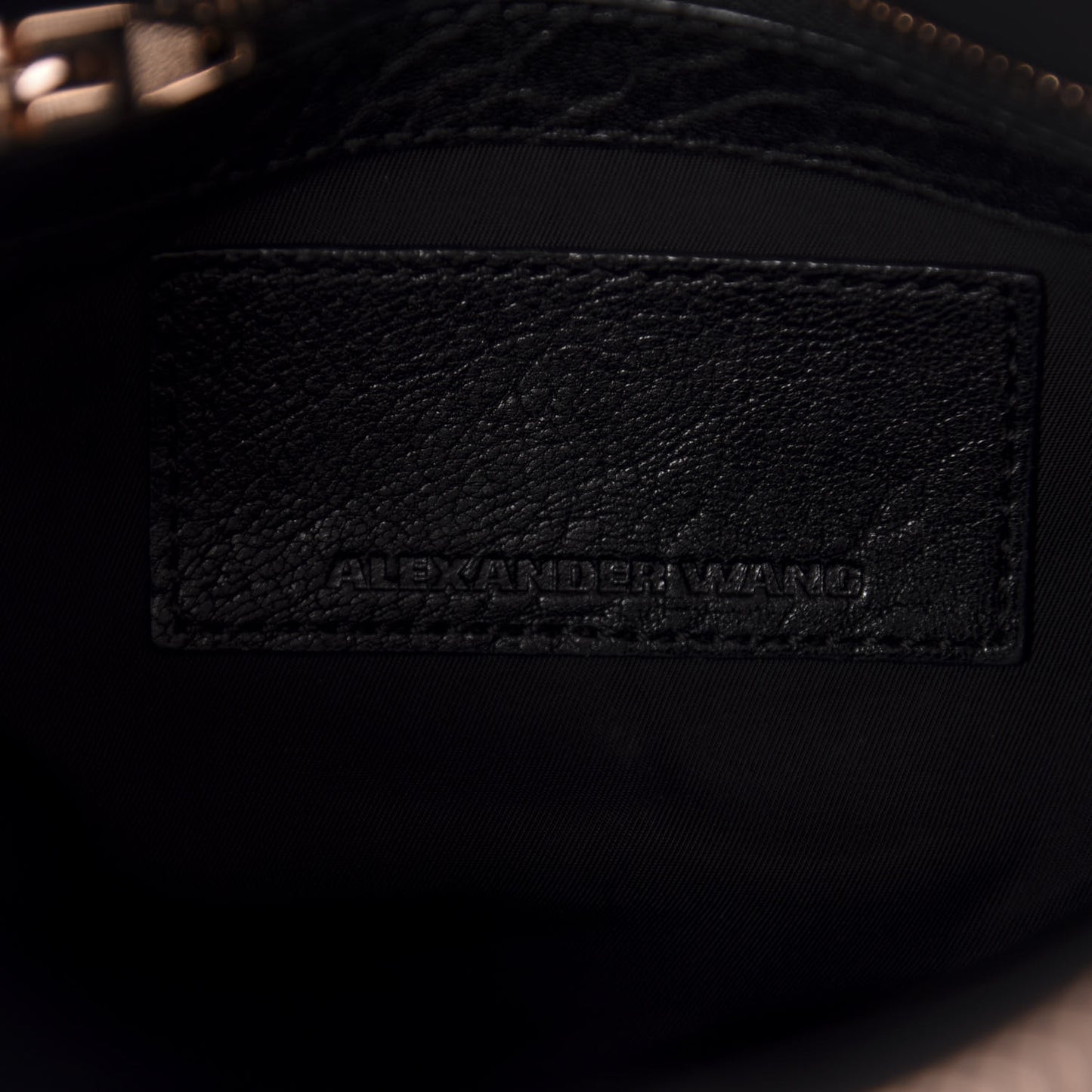 Pebbled Lambskin Rockie Black Rose Gold Hardware