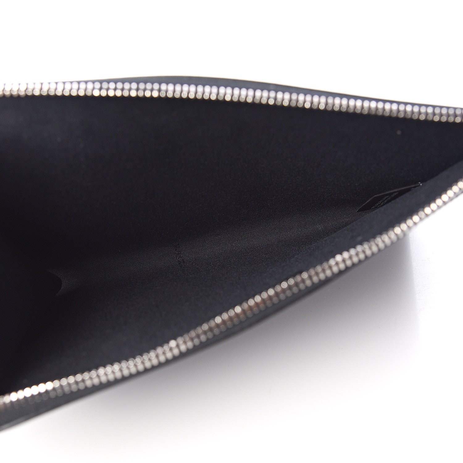 Fendi Vitello Heart Zip Around Pouch Black 4 of 6