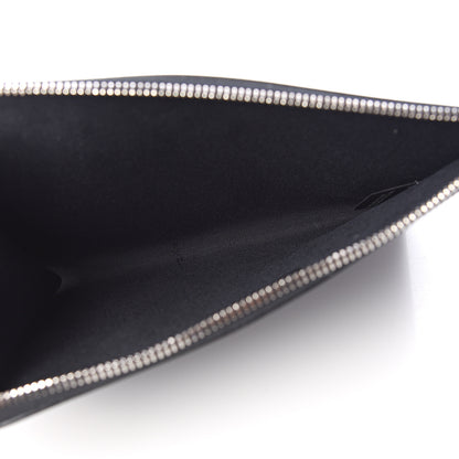 Fendi Vitello Heart Zip Around Pouch Black 4 of 6