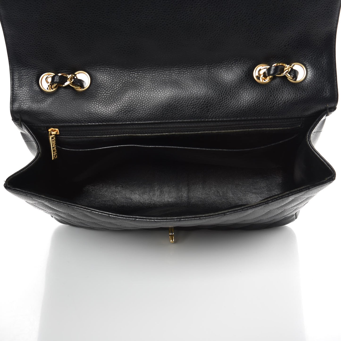 Caviar Quilted Jumbo Single Flap Black