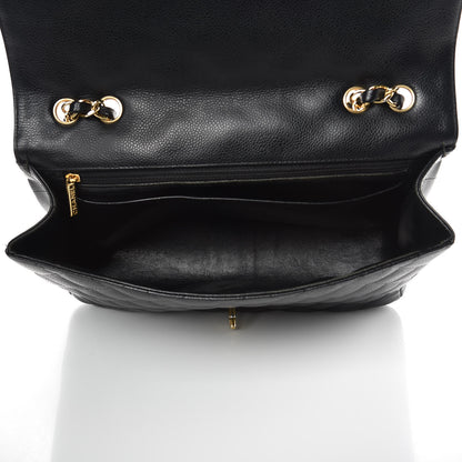 Chanel Caviar Quilted Jumbo Single Flap Black 5 of 16