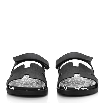 Hermes Epsom Calfskin Graff Hermes Mens Chypre Sandals 42 Black 2 of 9