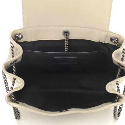 Saint Laurent Pebbled Lambskin Chevron Monogram Small Nolita Crema Soft 5 of 11