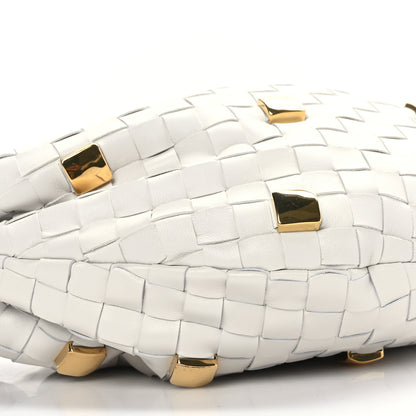 Bottega Veneta Nappa Studded Intrecciato Teen Jodie Hobo Chalk 7 of 8
