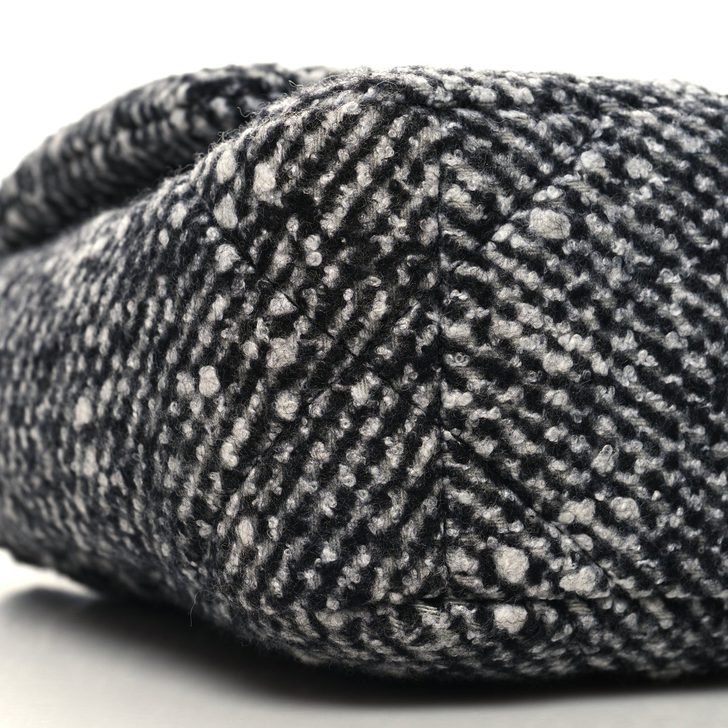 Tweed Quilted Medium Chanel 19 Flap Grey