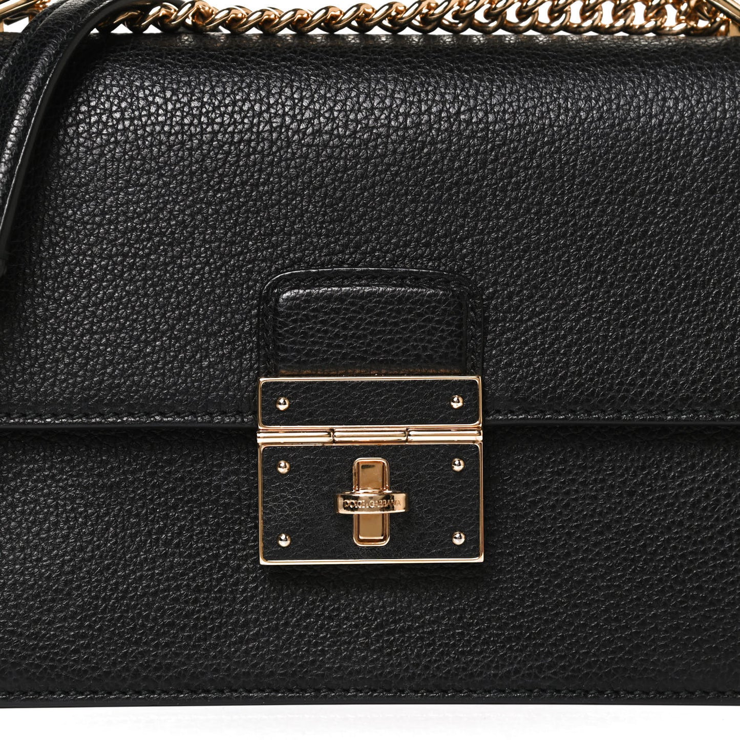 Grained Calfskin Rosalia Shoulder Bag Black