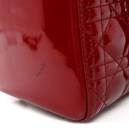 Christian Dior Patent Cannage Large Lady Dior Red 11 of 12