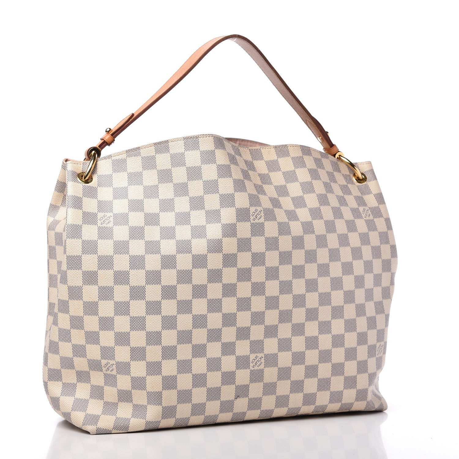 Louis Vuitton Damier Azur Graceful MM Rose Ballerine 3 of 13