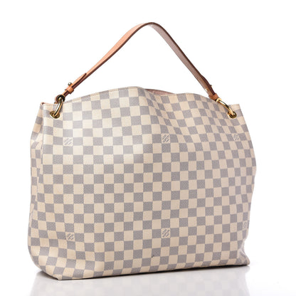 Louis Vuitton Damier Azur Graceful MM Rose Ballerine 3 of 13