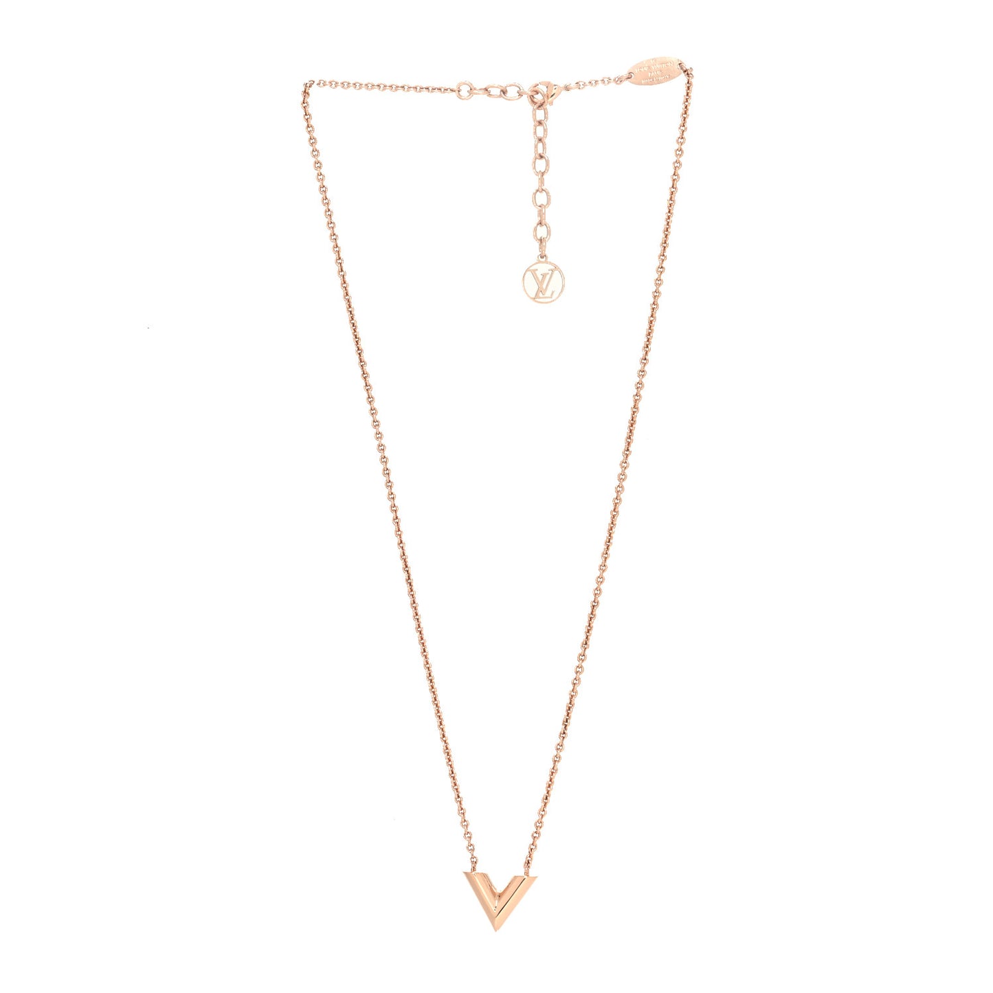 Essential V Necklace Rose Gold