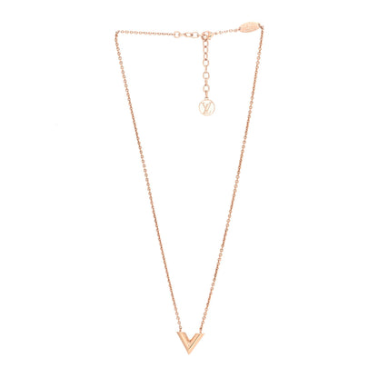 Louis Vuitton Essential V Necklace Rose Gold 2 of 4