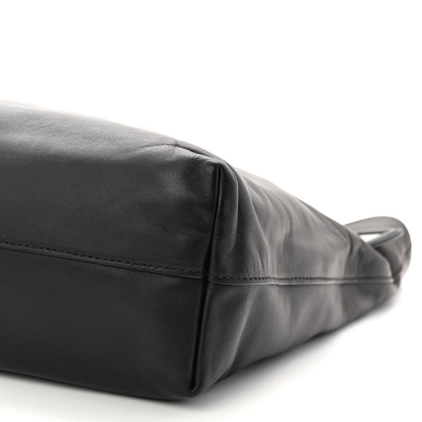 Soft Calf Shopping Tote Black