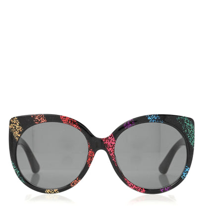 Gucci Glitter Acetate Cat Eye Sunglasses GG0325SA Black 3 of 8