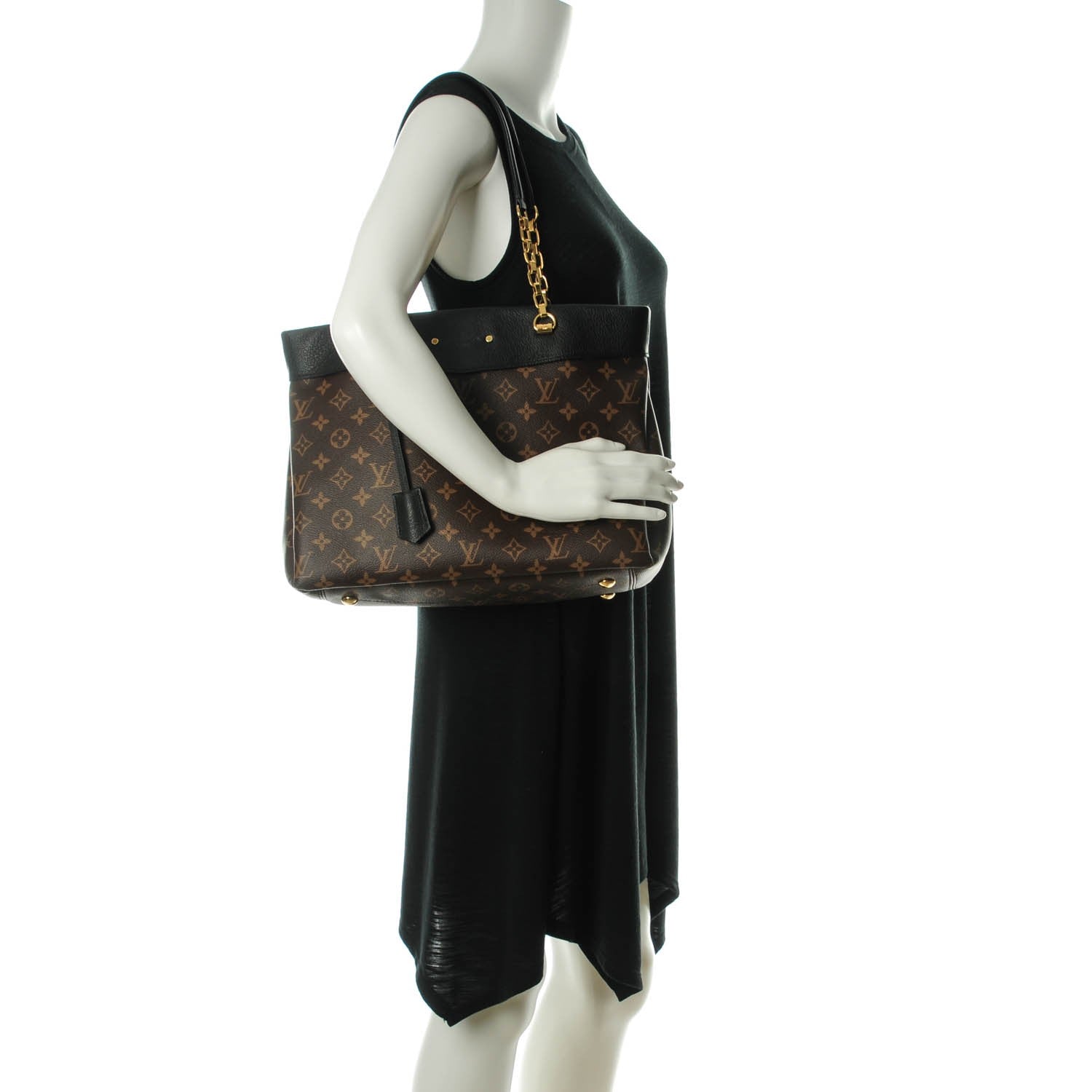Louis Vuitton Monogram Pallas Shopper Black 2 of 7