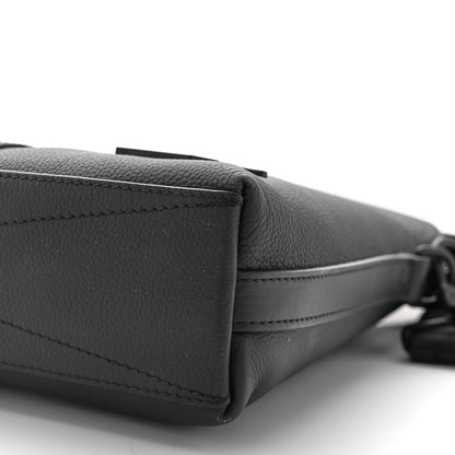Louis Vuitton Calfskin Aerogram Takeoff Briefcase Black 9 of 10