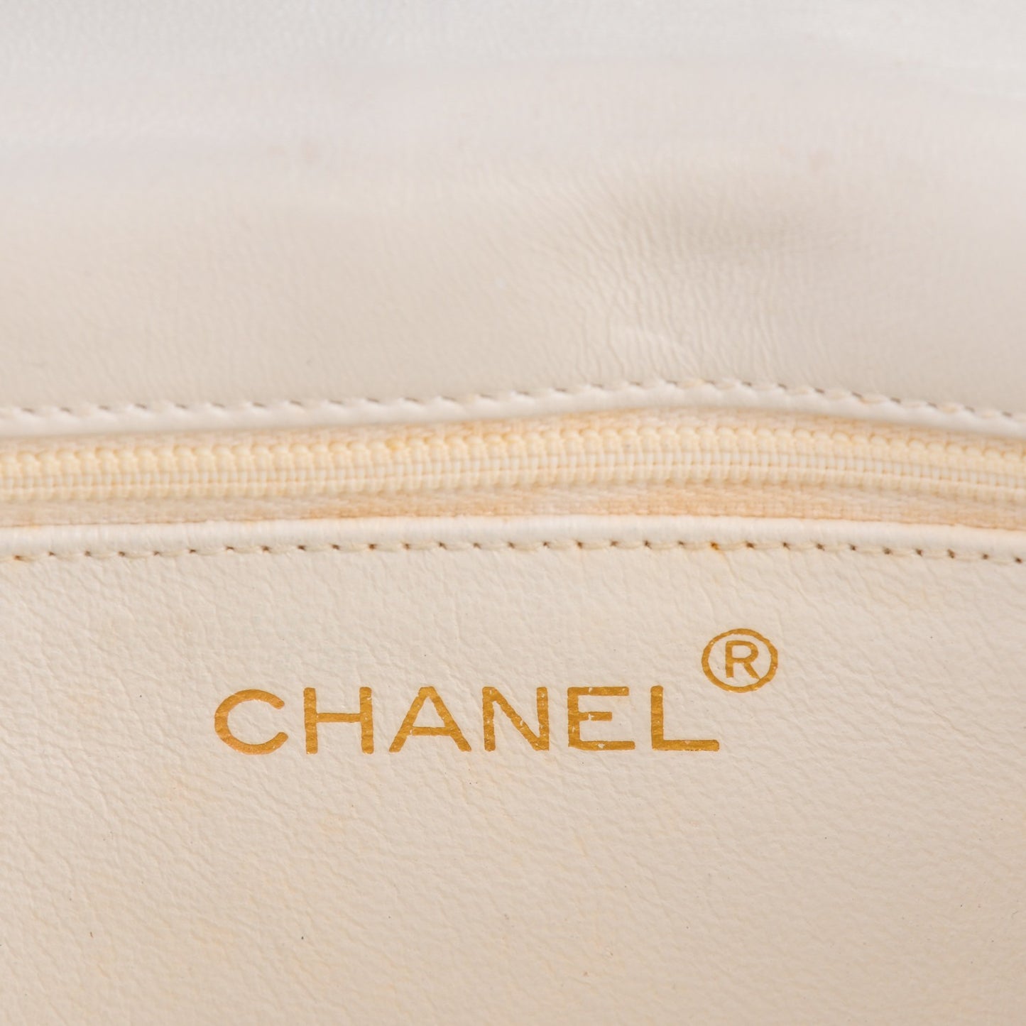Lambskin Quilted Small Tassel Single Flap White