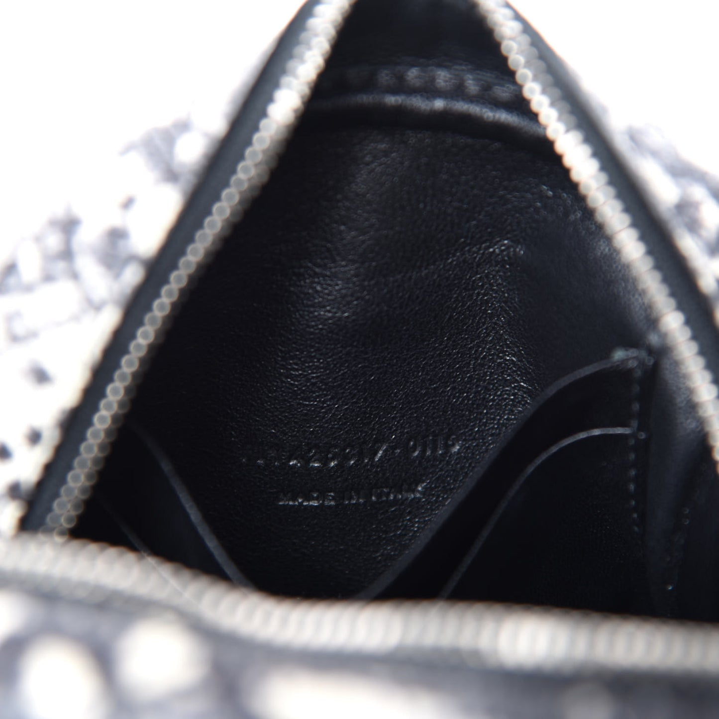 Python Embossed Calfskin Monogram Blogger Bag Black Beige