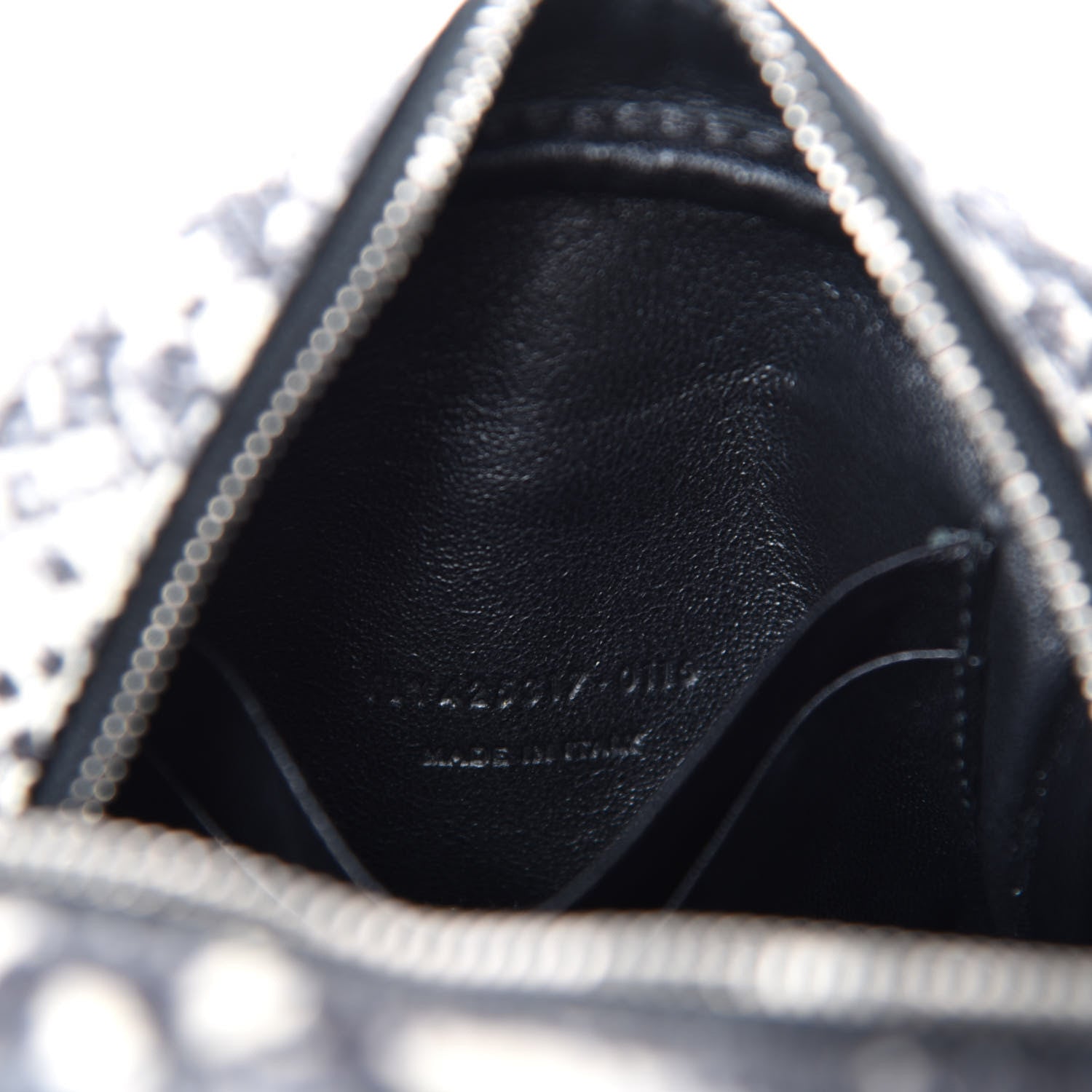 Saint Laurent Python Embossed Calfskin Monogram Blogger Bag Black Beige 9 of 10