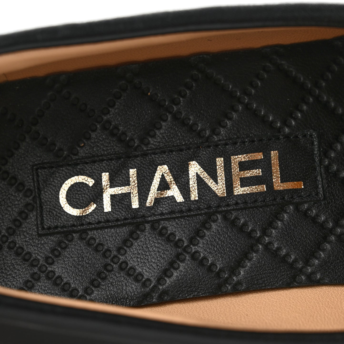 Shiny Lambskin Quilted CC Loafers 38.5 Black