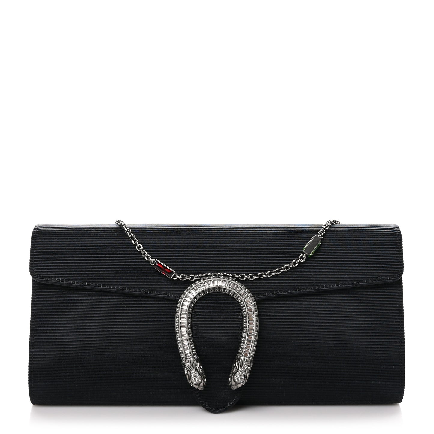 Grosgrain Satin Small Dionysus Shoulder Bag Black