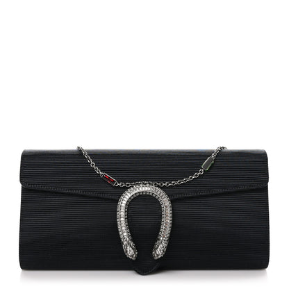 Gucci Grosgrain Satin Small Dionysus Shoulder Bag Black 1 of 9