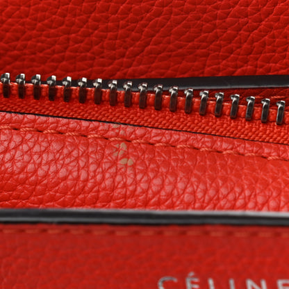 Celine Drummed Calfskin Micro Luggage Coquelicot 8 of 11