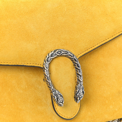 Gucci Suede Mini Dionysus Chain Wallet Yellow 17 of 17