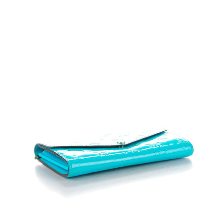 Louis Vuitton Vernis Sarah Wallet NM Turquoise 4 of 8