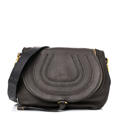 Chloe Calfskin Medium Marcie Round Zip Crossbody Ash 1 of 20