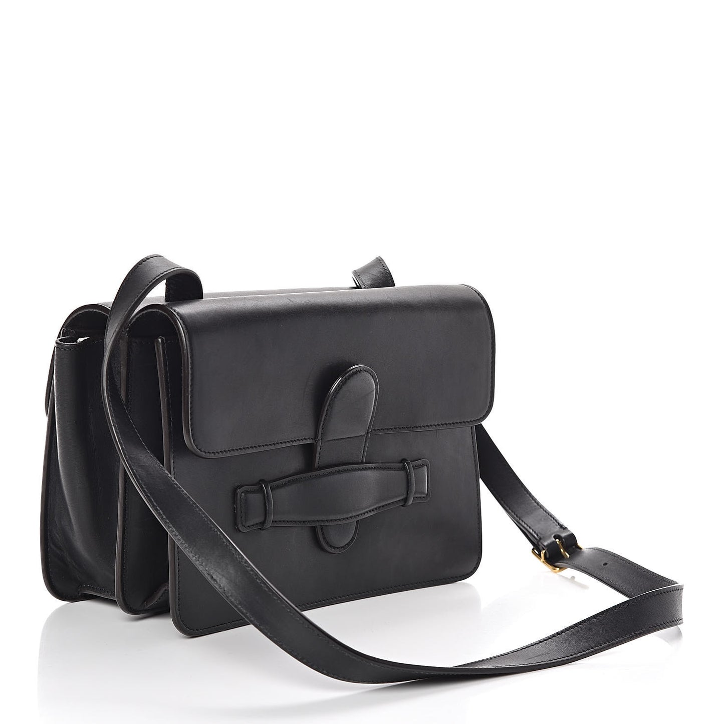 Natural Calfskin Medium Symmetrical Bag Black