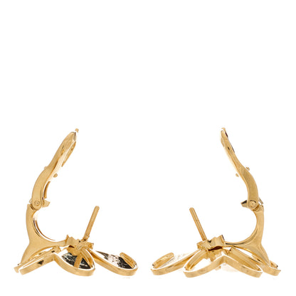 Van Cleef & Arpels 18K Yellow Gold Diamond Large Frivole Earrings 3 of 4