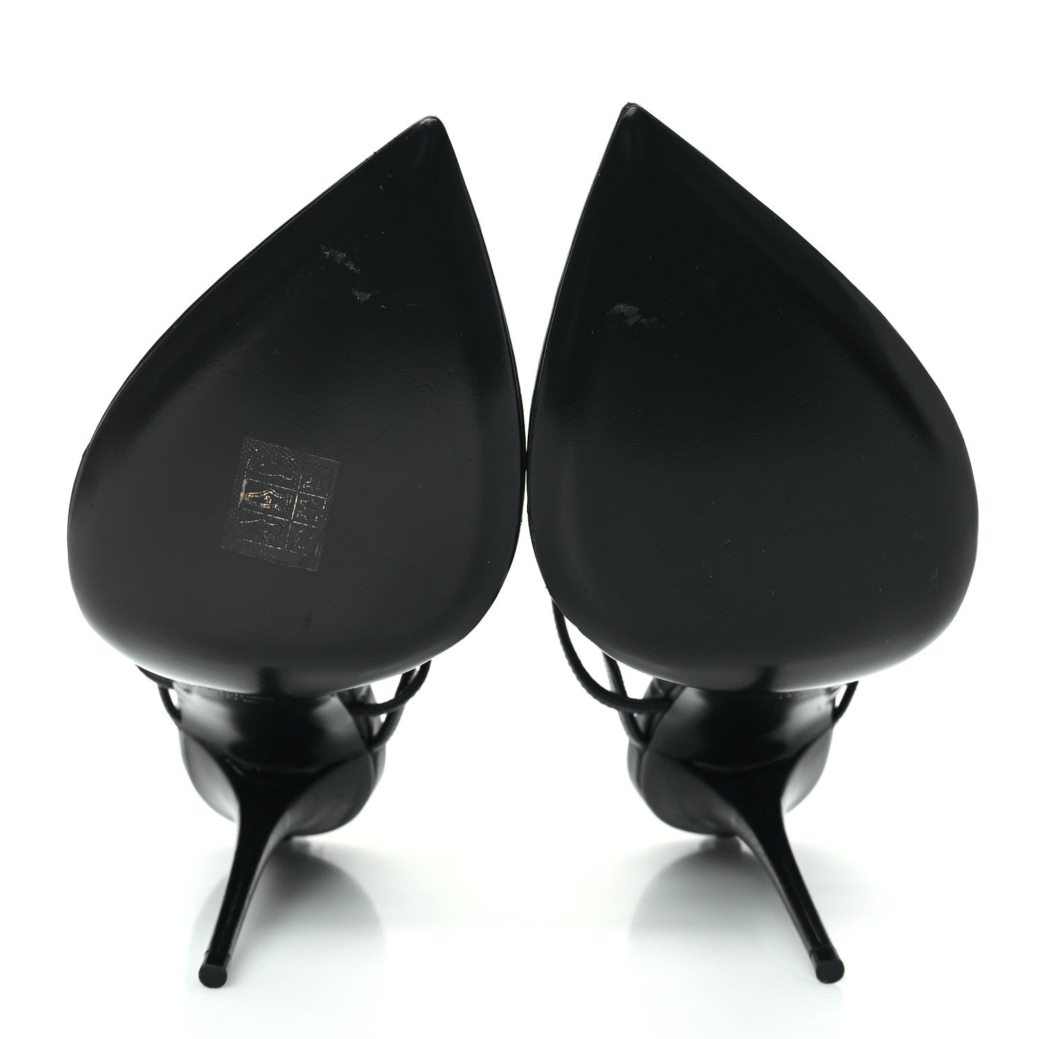 Saint Laurent Calfskin Gippy Thong 110 Sandals 40.5 Black 7 of 8