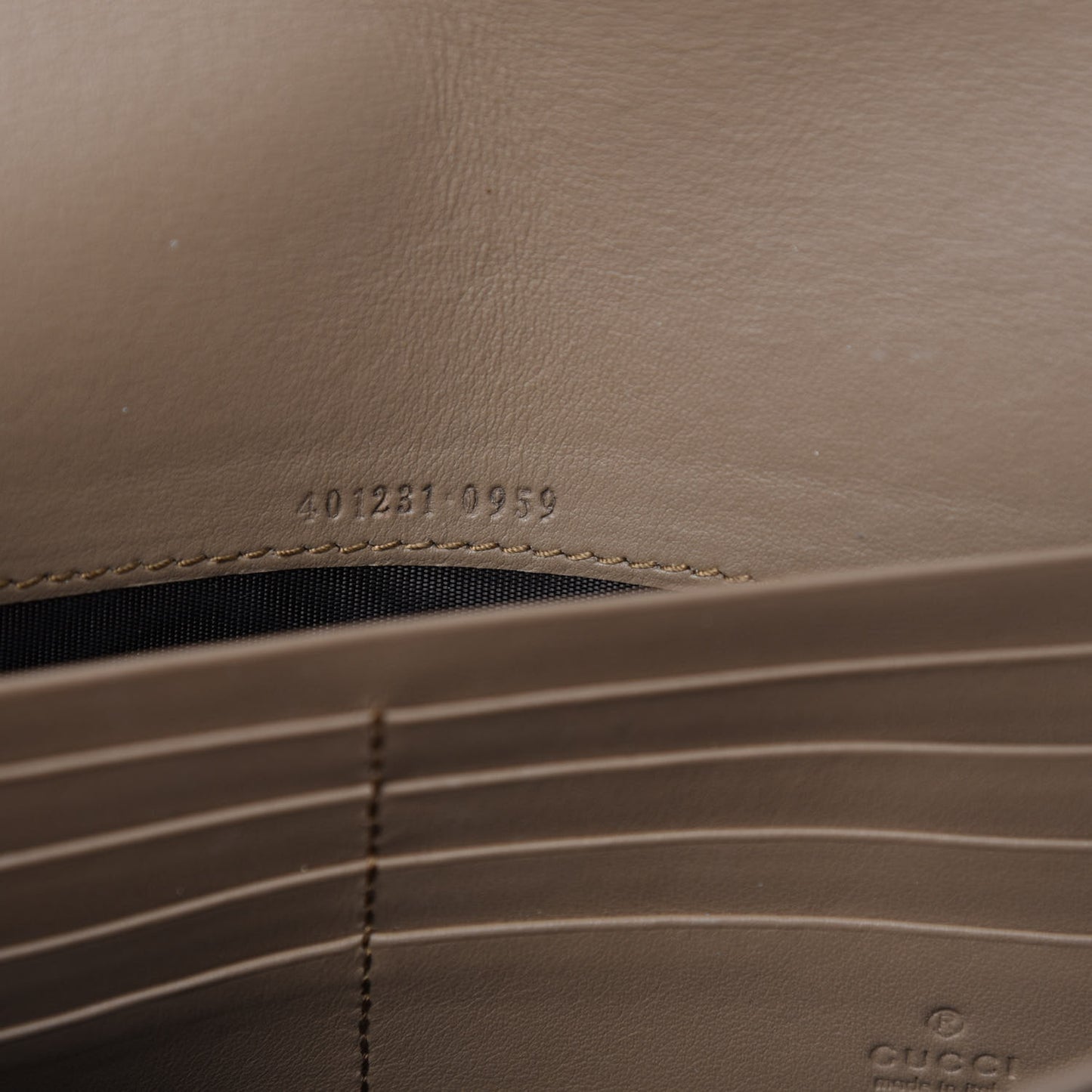 GG Supreme Monogram Mini Dionysus Chain Wallet Beige Taupe