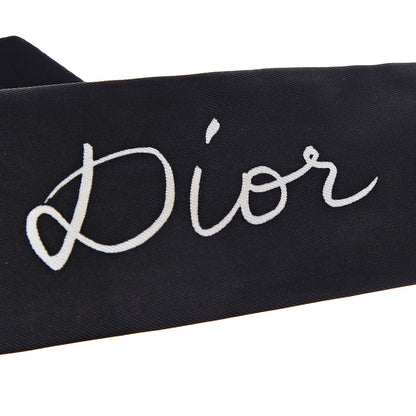 Christian Dior Silk L'Hiver Mitzah Scarf Black 7 of 9