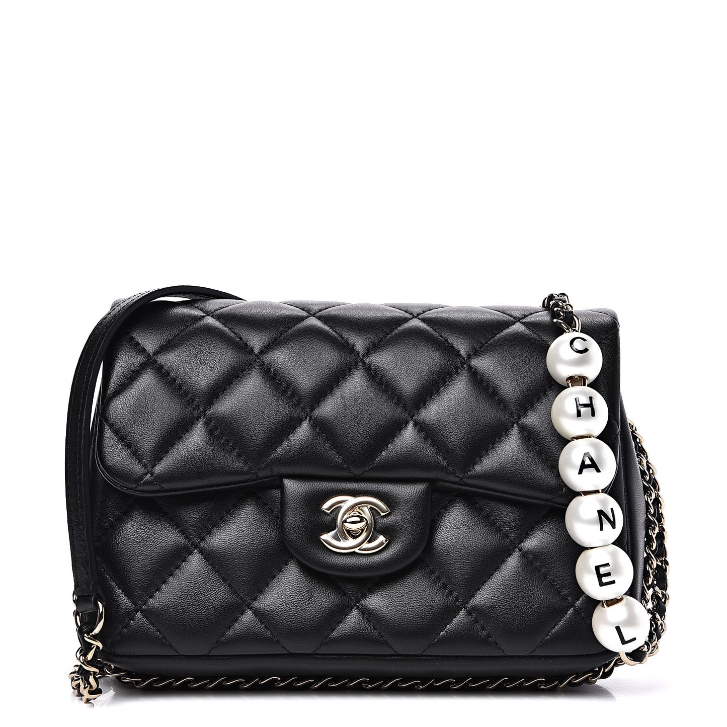 Lambskin Quilted Small My Precious Flap Black
