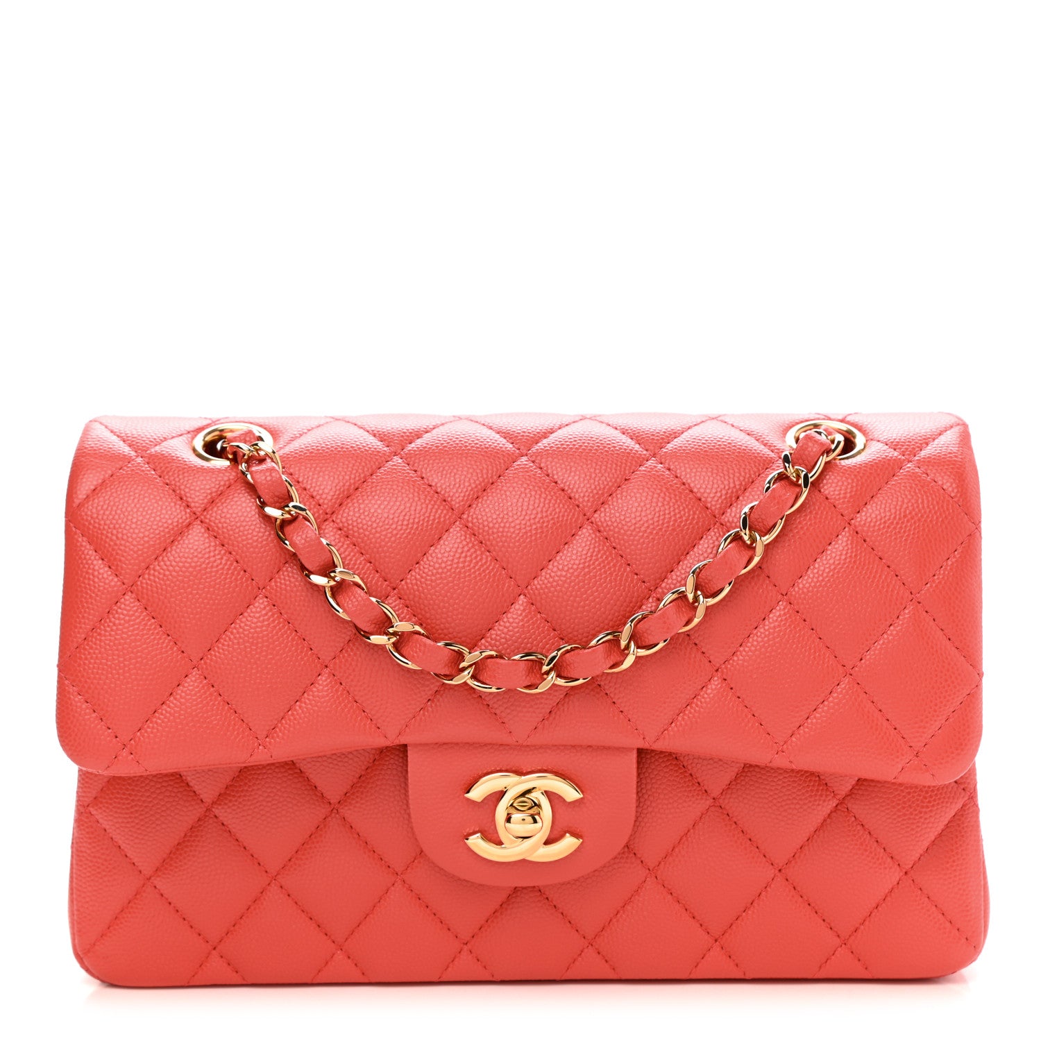 Chanel Caviar Quilted Small Double Flap Red 1 of 11